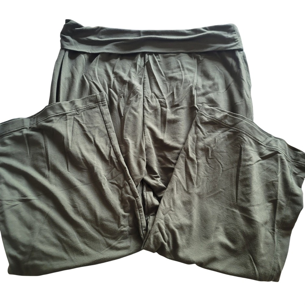 Old Navy Active Womens XL Black Bootcut & Olive Green Wideleg Yoga Foldover Pant - Picture 2 of 9